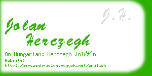 jolan herczegh business card